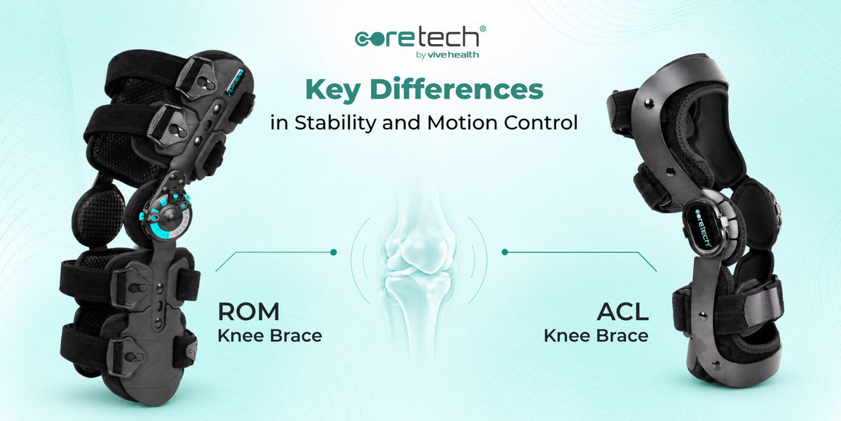 ACL Knee Brace vs ROM Knee Brace: Key Differences in Stability and Motion Control