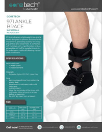 Cover of Product Brochure for SUP3053BLK 971 Ankle Brace