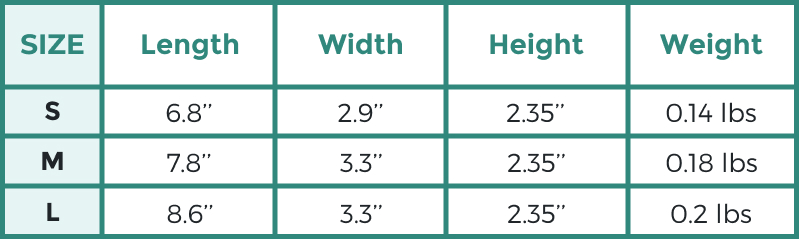 Achilles wedge sizes chart